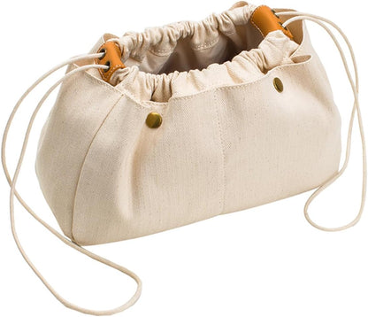 Cotton Canvas Lady Women Travel Handbag Organizer Insert for Tote Handbag (S)