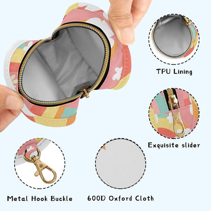 Rainbow and Flower Baby Pacifier Holder Case, Dustproof Portable Storage Box for Diaper Bag Purse, Pacifier Storage Container for Boys & Girls