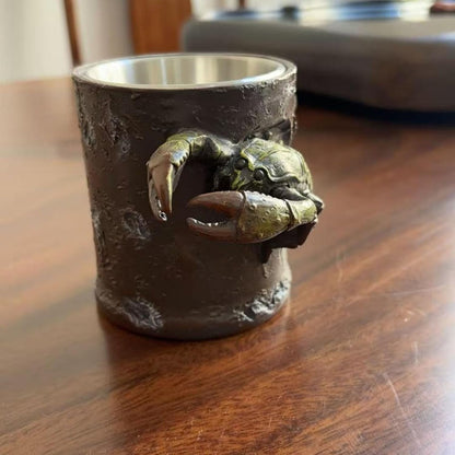Scorpion Coffee Mug, 3.6in Resin Outer 304 Stainless Steel Liner Large Drinking Cup with Ergonomic Handle, Halloween Office Tea Tumbler, Pack of 1