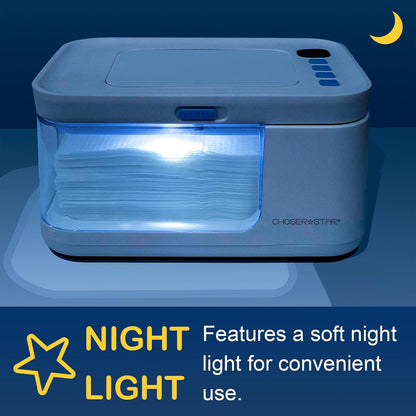 Baby Wipe Warmer and Dispenser Portable Heated Diaper Wipe Heater with Fast Heating, Larger Capacity, and Anti-Dry Out (with Charger Block)