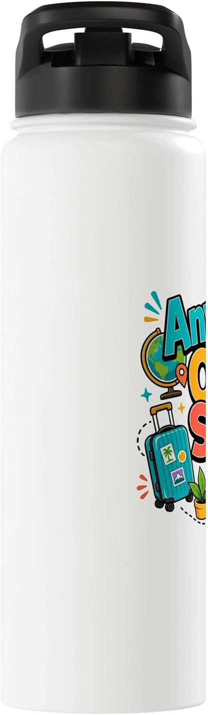 Anywhere Office Setup Remote Work Travel Lifestyle Stainless Steel Insulated Water Bottle