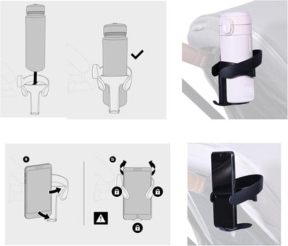 Stroller Cup Holder with Phone Holder fits Cybex Stroller 2 in 1