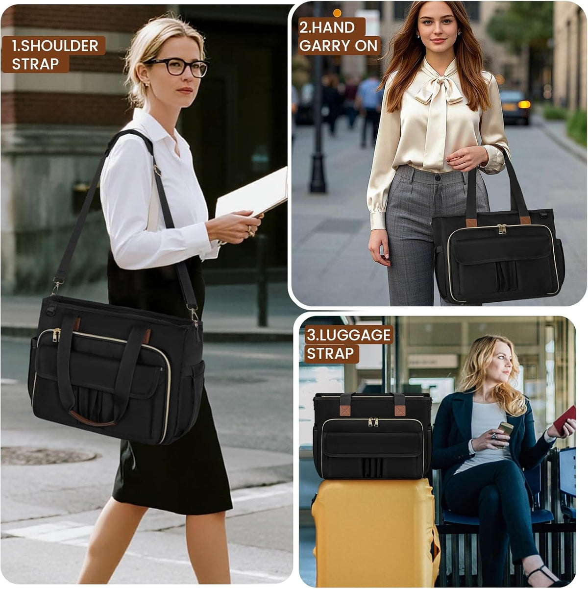 Teacher Tote Bag 15.6 inch Laptop Bag for Women Work Bags Nurse Bag Lightweight Laptop Tote Computer Briefcase