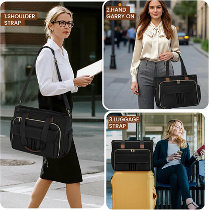 Teacher Tote Bag 15.6 inch Laptop Bag for Women Work Bags Nurse Bag Lightweight Laptop Tote Computer Briefcase