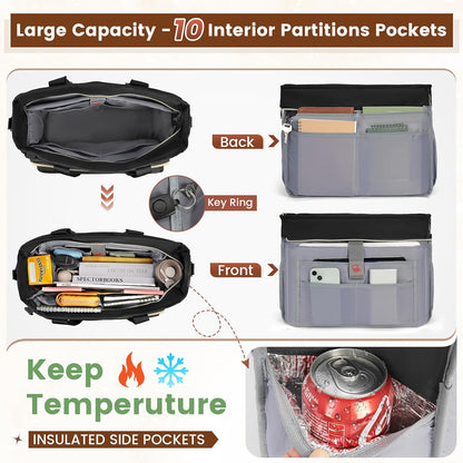 Teacher Tote Bag 15.6 inch Laptop Bag for Women Work Bags Nurse Bag Lightweight Laptop Tote Computer Briefcase