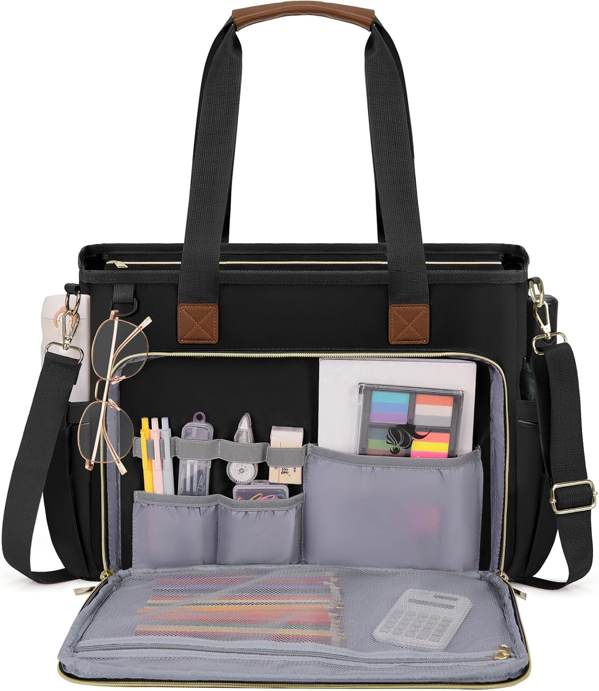Teacher Tote Bag 15.6 inch Laptop Bag for Women Work Bags Nurse Bag Lightweight Laptop Tote Computer Briefcase