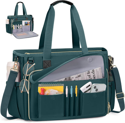 Teacher Tote Bag 15.6 inch Laptop Bag for Women Work Bags Nurse Bag Lightweight Laptop Tote Computer Briefcase