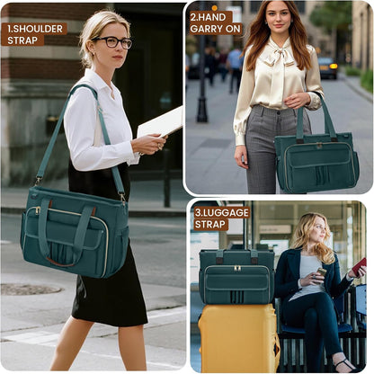 Teacher Tote Bag 15.6 inch Laptop Bag for Women Work Bags Nurse Bag Lightweight Laptop Tote Computer Briefcase