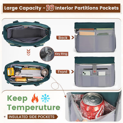Teacher Tote Bag 15.6 inch Laptop Bag for Women Work Bags Nurse Bag Lightweight Laptop Tote Computer Briefcase
