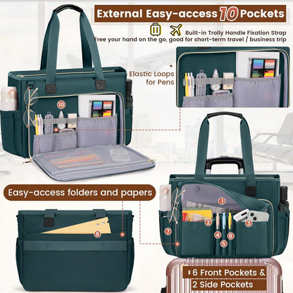 Teacher Tote Bag 15.6 inch Laptop Bag for Women Work Bags Nurse Bag Lightweight Laptop Tote Computer Briefcase