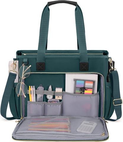 Teacher Tote Bag 15.6 inch Laptop Bag for Women Work Bags Nurse Bag Lightweight Laptop Tote Computer Briefcase
