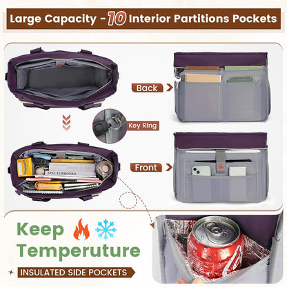 Teacher Tote Bag 15.6 inch Laptop Bag for Women Work Bags Nurse Bag Lightweight Laptop Tote Computer Briefcase
