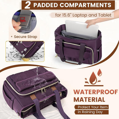 Teacher Tote Bag 15.6 inch Laptop Bag for Women Work Bags Nurse Bag Lightweight Laptop Tote Computer Briefcase