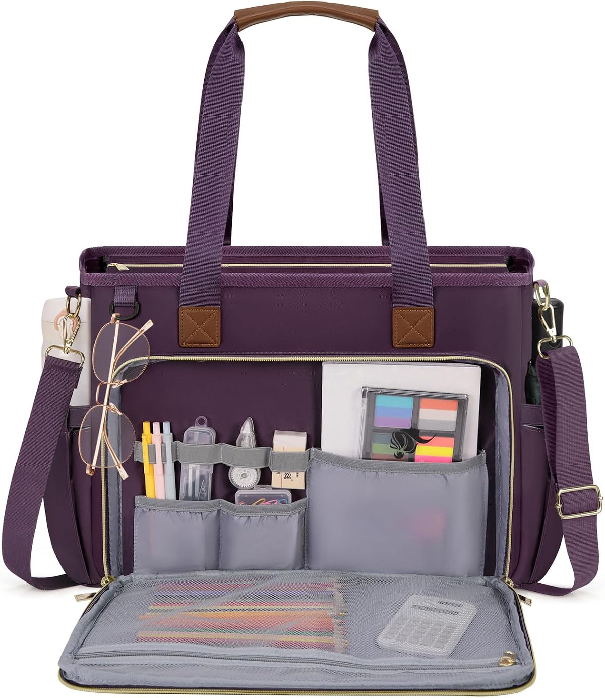 Teacher Tote Bag 15.6 inch Laptop Bag for Women Work Bags Nurse Bag Lightweight Laptop Tote Computer Briefcase