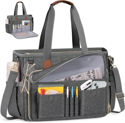 Teacher Tote Bag 15.6 inch Laptop Bag for Women Work Bags Nurse Bag Lightweight Laptop Tote Computer Briefcase