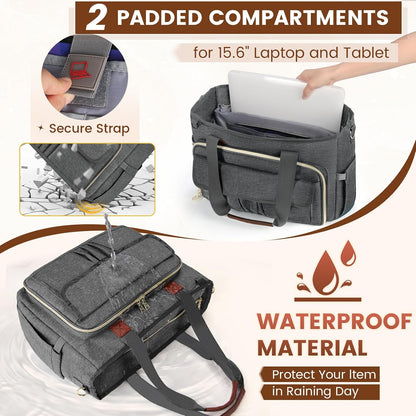 Teacher Tote Bag 15.6 inch Laptop Bag for Women Work Bags Nurse Bag Lightweight Laptop Tote Computer Briefcase