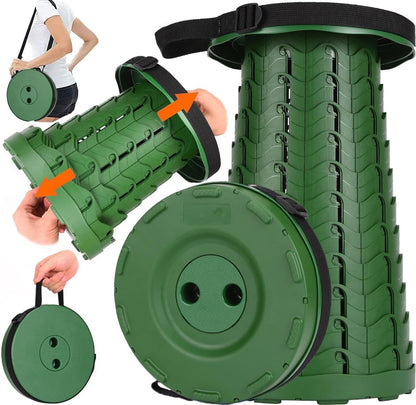 Collapsible Stool for Adults, Portable Folding Camping Seat, 400lbs