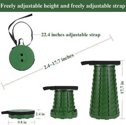 Collapsible Stool for Adults, Portable Folding Camping Seat, 400lbs