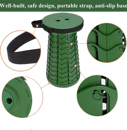 Collapsible Stool for Adults, Portable Folding Camping Seat, 400lbs