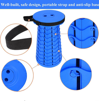 Collapsible Stool for Adults, Portable Folding Camping Seat, 400lbs