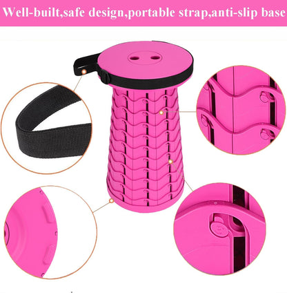 Collapsible Stool for Adults, Portable Folding Camping Seat, 400lbs