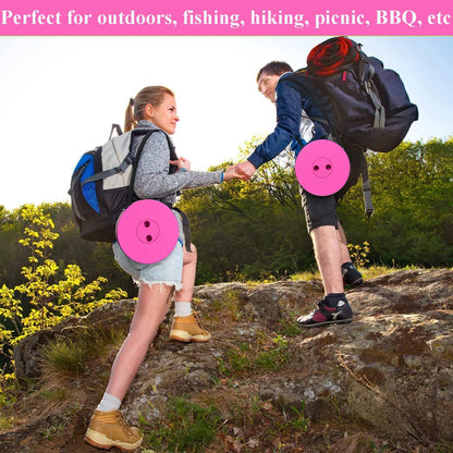 Collapsible Stool for Adults, Portable Folding Camping Seat, 400lbs