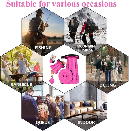 Collapsible Stool for Adults, Portable Folding Camping Seat, 400lbs