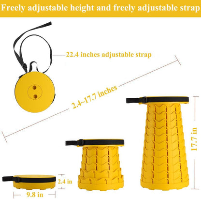Collapsible Stool for Adults, Portable Folding Camping Seat, 400lbs