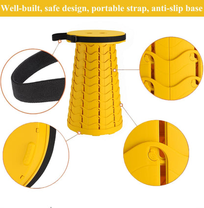 Collapsible Stool for Adults, Portable Folding Camping Seat, 400lbs