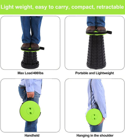 Collapsible Stool for Adults, Portable Folding Camping Seat, 400lbs