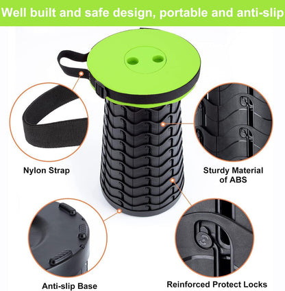 Collapsible Stool for Adults, Portable Folding Camping Seat, 400lbs