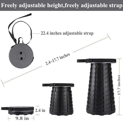Collapsible Stool for Adults, Portable Folding Camping Seat, 400lbs
