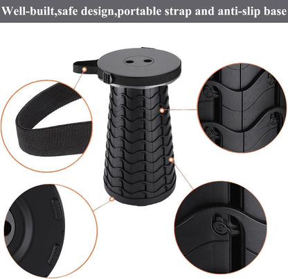 Collapsible Stool for Adults, Portable Folding Camping Seat, 400lbs