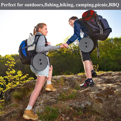 Collapsible Stool for Adults, Portable Folding Camping Seat, 400lbs
