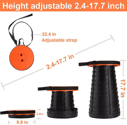 Collapsible Stool for Adults, Portable Folding Camping Seat, 400lbs