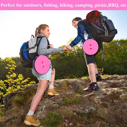 Collapsible Stool for Adults, Portable Folding Camping Seat, 400lbs