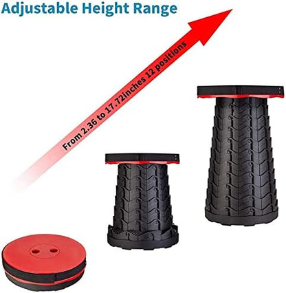 Collapsible Stool for Adults, Portable Folding Camping Seat, 400lbs