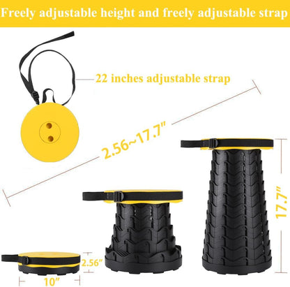 Collapsible Stool for Adults, Portable Folding Camping Seat, 400lbs
