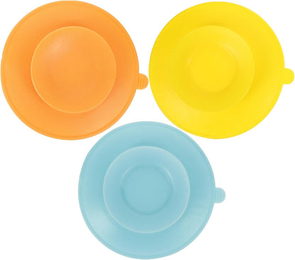 Silicone Tableware Sucker Double Sided Suction Cup Plate Bowl Base Non Slip Tabletop Holder for Kids and Toddlers 3.74 X 3.74 X 0.59 in 3 Pack