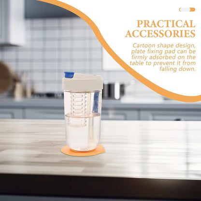 Silicone Tableware Sucker Double Sided Suction Cup Plate Bowl Base Non Slip Tabletop Holder for Kids and Toddlers 3.74 X 3.74 X 0.59 in 3 Pack