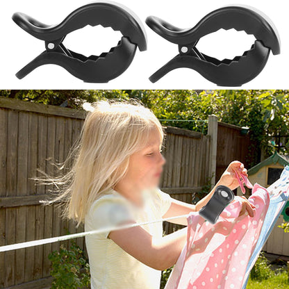 6pcs Stroller Clips Pegs to Hook Muslin and Toys Seat Cover, Blanket Clips, Car Seat Cover Clip, Plastic Universal Clip, Nursing Cover, Pram Toy Holder, Blanket Clamp. （ Black)