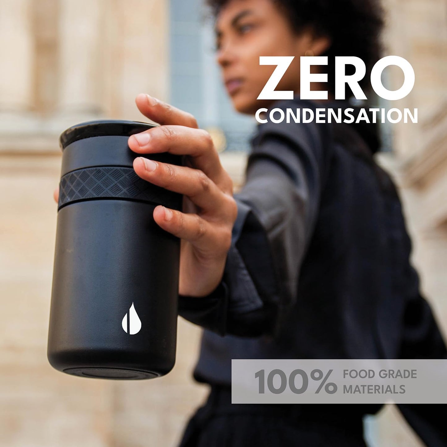 Artisan Insulated Tumbler, Triple Wall Coffee Travel Mug, Reusable Stainless Steel Coffee Tumbler with Ceramic Lid, Thermal Coffee Cups for Hot (6 Hrs) & Cold (18 Hrs), 12oz - Teak Wood