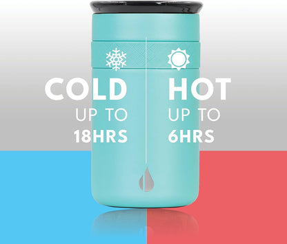 Artisan Insulated Tumbler, Triple Wall Coffee Travel Mug, Reusable Stainless Steel Coffee Tumbler with Ceramic Lid, Thermal Coffee Cups for Hot (6 Hrs) & Cold (18 Hrs), 12oz - Teak Wood