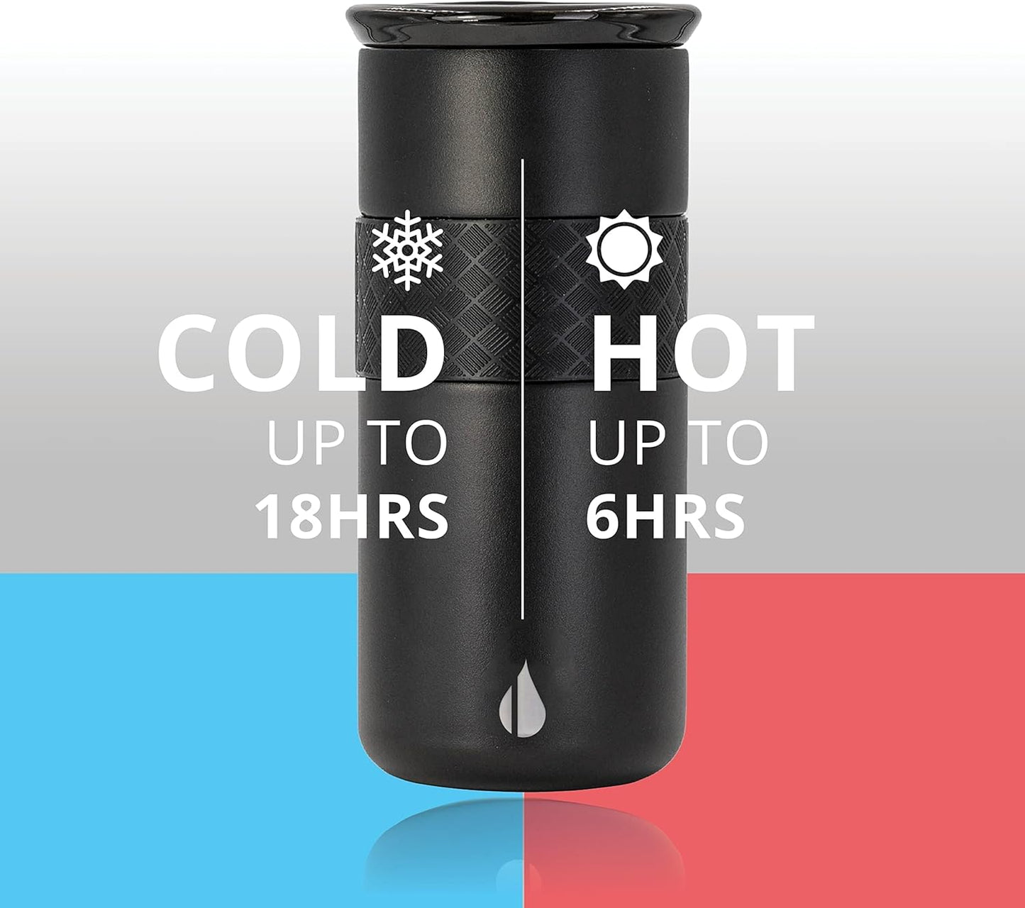 Artisan Insulated Tumbler, Triple Wall Coffee Travel Mug, Reusable Stainless Steel Coffee Tumbler with Ceramic Lid, Thermal Coffee Cups for Hot (6 Hrs) & Cold (18 Hrs), 12oz - Teak Wood