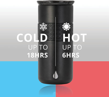 Artisan Insulated Tumbler, Triple Wall Coffee Travel Mug, Reusable Stainless Steel Coffee Tumbler with Ceramic Lid, Thermal Coffee Cups for Hot (6 Hrs) & Cold (18 Hrs), 12oz - Teak Wood
