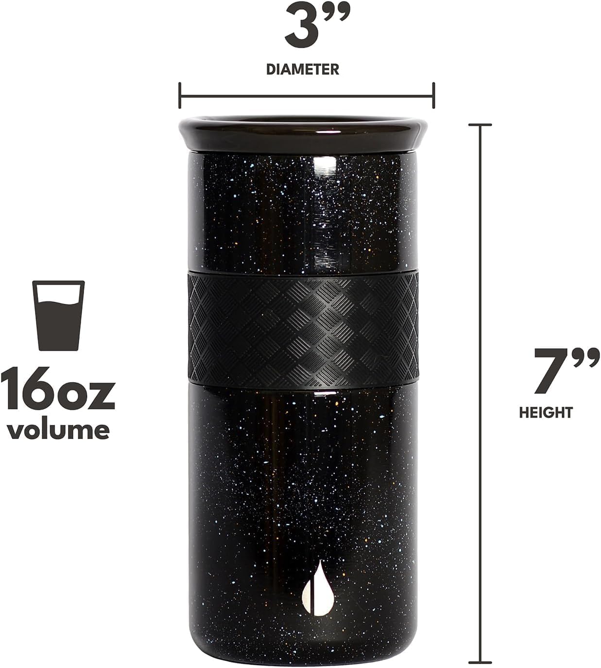 Artisan Insulated Tumbler, Triple Wall Coffee Travel Mug, Reusable Stainless Steel Coffee Tumbler with Ceramic Lid, Thermal Coffee Cups for Hot (6 Hrs) & Cold (18 Hrs), 12oz - Teak Wood