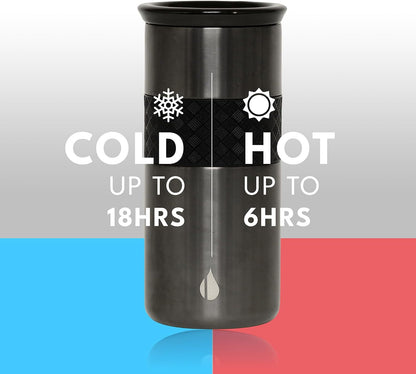 Artisan Insulated Tumbler, Triple Wall Coffee Travel Mug, Reusable Stainless Steel Coffee Tumbler with Ceramic Lid, Thermal Coffee Cups for Hot (6 Hrs) & Cold (18 Hrs), 12oz - Teak Wood