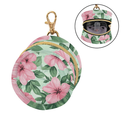 Pink Flowers Baby Pacifier Holder Case, Dustproof Portable Storage Box for Diaper Bag Purse, Pacifier Storage Container for Boys & Girls