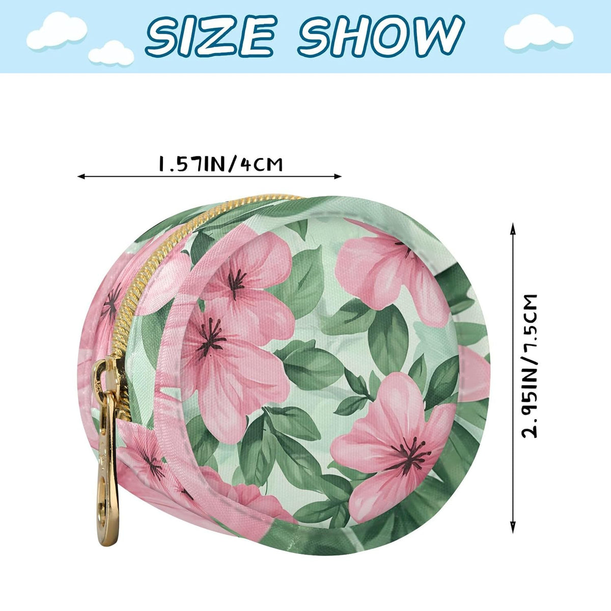 Pink Flowers Baby Pacifier Holder Case, Dustproof Portable Storage Box for Diaper Bag Purse, Pacifier Storage Container for Boys & Girls