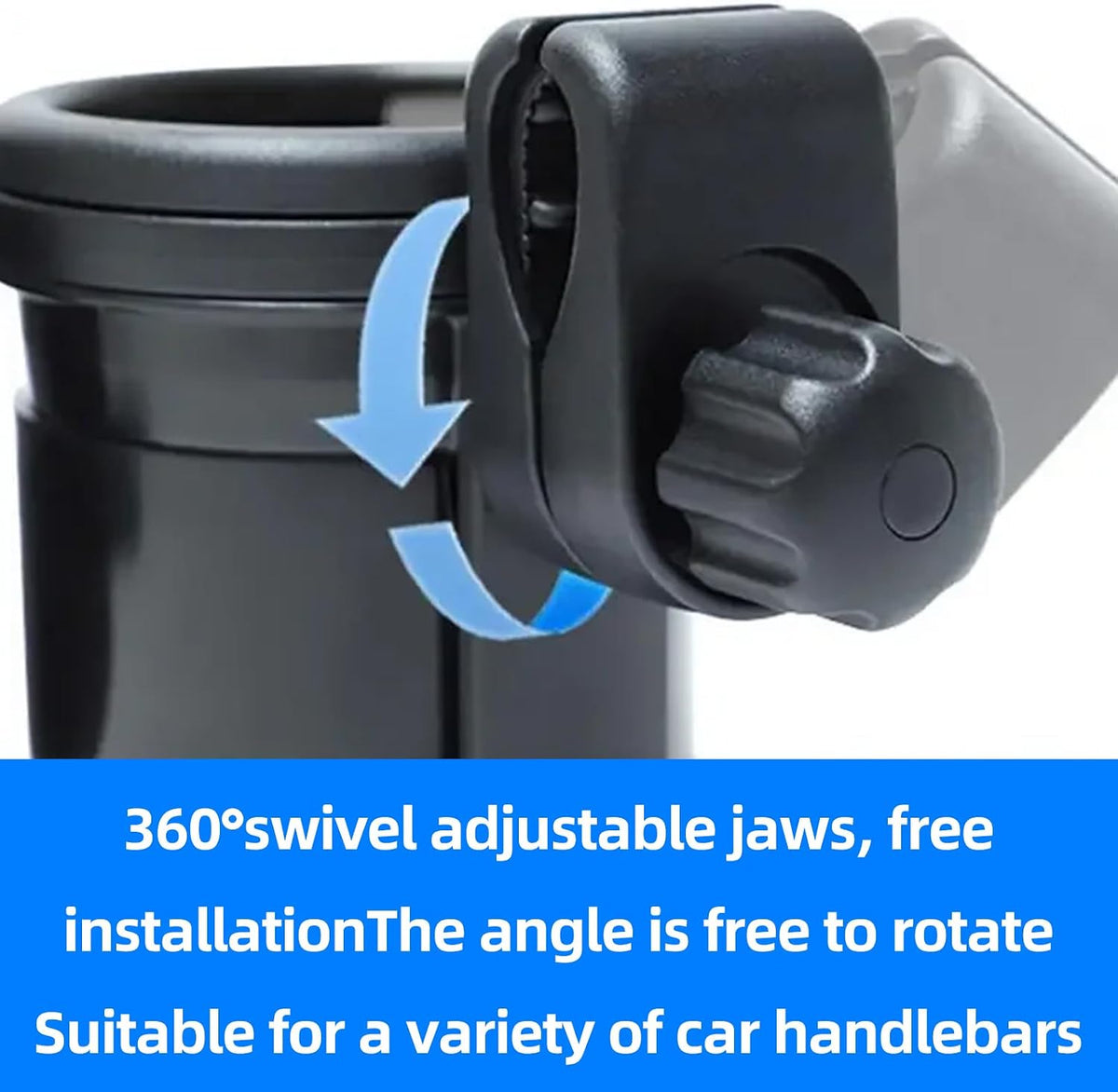 Stroller Cup Holder with Phone Holder, 3-in-1 Strollers Storage Rack & 360 Degrees Rotation Drink Holder Travel Friendly for Wheelchair Stroller Bike Walker Scooter